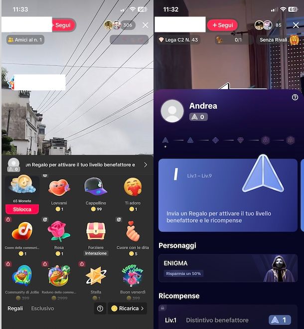 Inviare Regali su TikTok