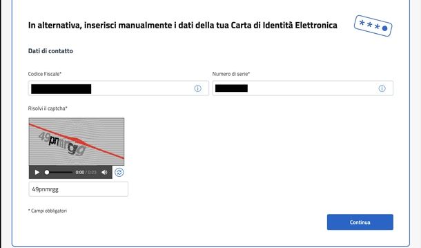 Usare CIE al posto di SPID