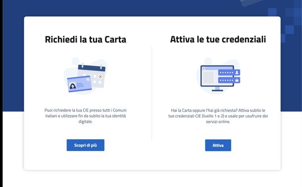 Usare CIE al posto di SPID