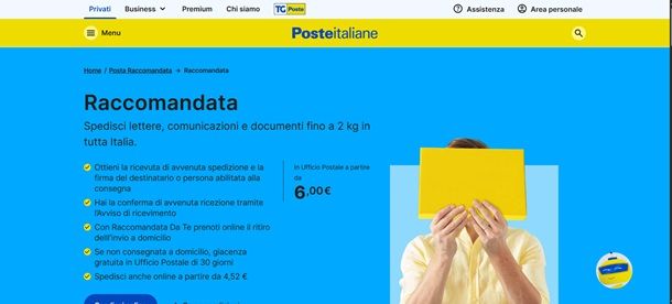 raccomandata poste italiane