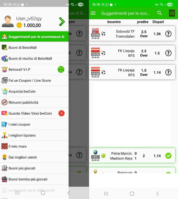 App per scommesse calcio