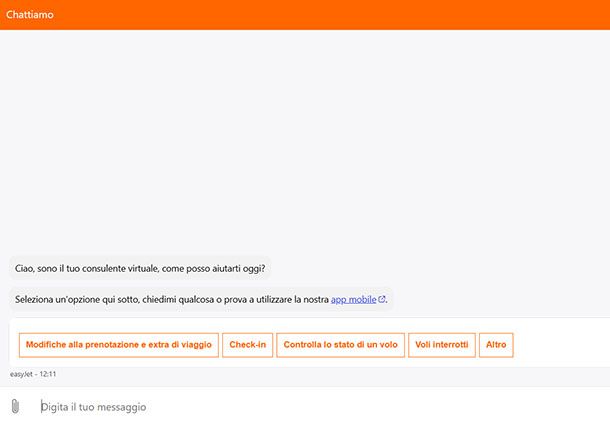 Chat easyJet