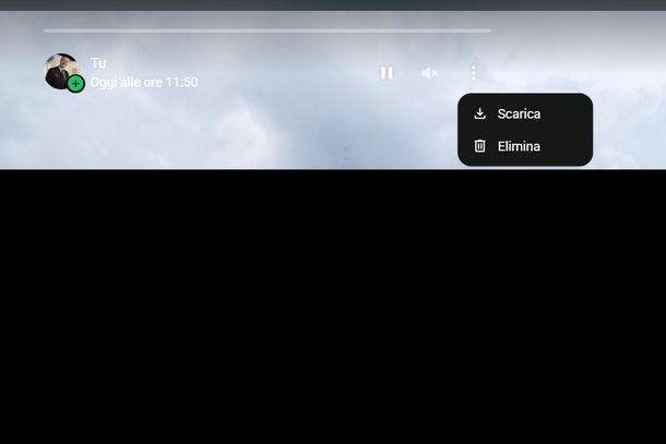Eliminare stato WhatsApp Windows