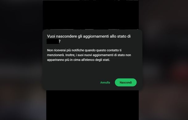 Nascondere stato WhatsApp altri Windows