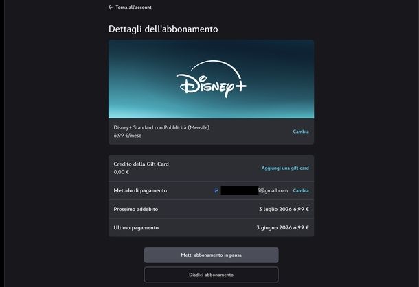 Disdire Disney+ online