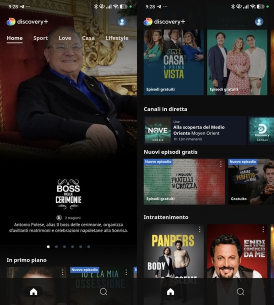 Vedere canale 9 su smartphone