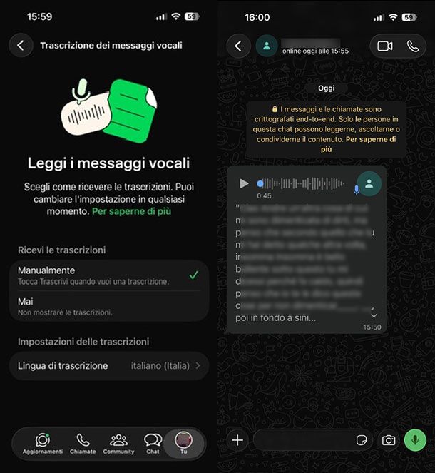 Come trasformare un audio WhatsApp in testo