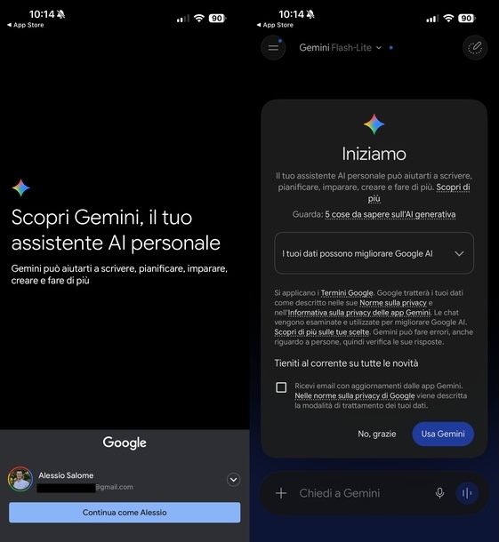 Attivare Gemini su Google Maps iOS