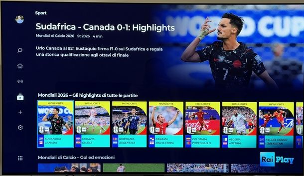 Vedere Rai Sport su Smart TV