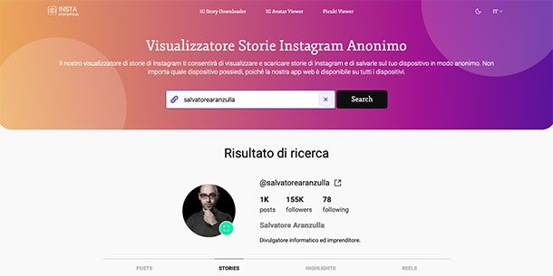Siti per vedere storie Instagram 2