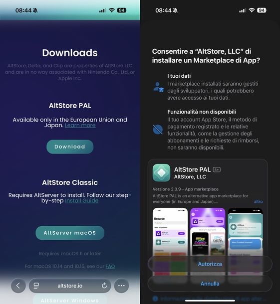 Installare AltStore su iPhone