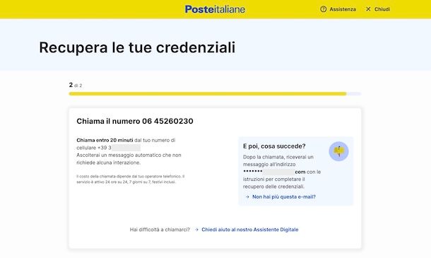 Recuperare password Poste.it