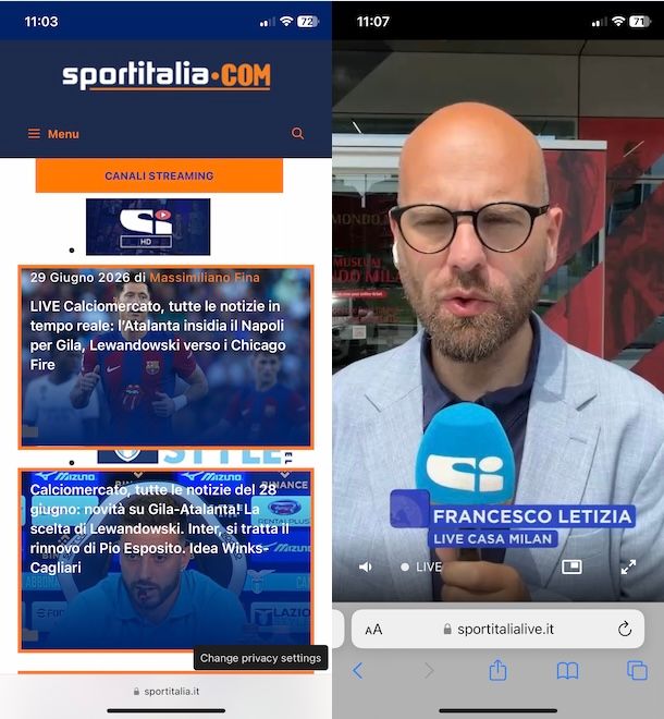 Vedere Sportitalia