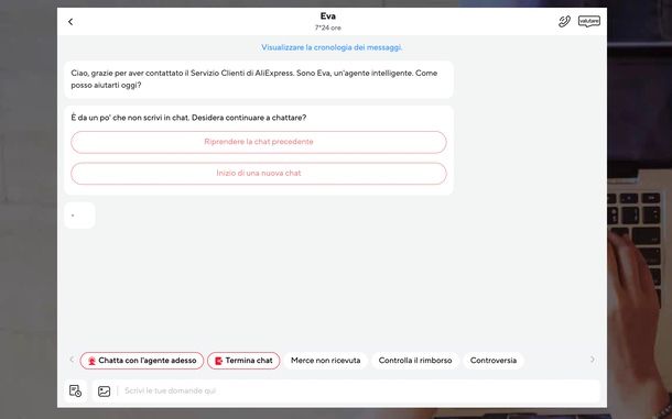 chat AliExpress PC