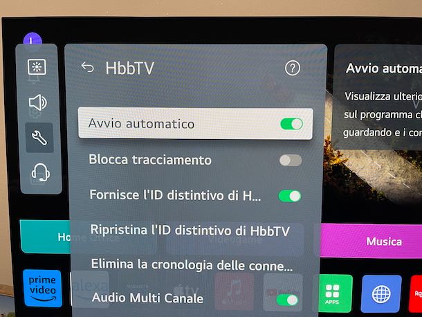 Attivare HbbTV su Smart TV LG