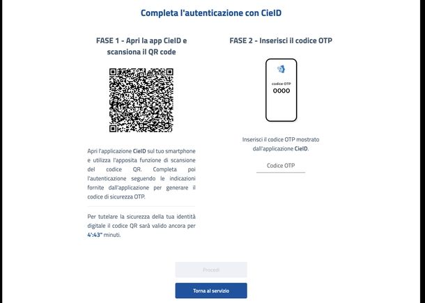 Usare CIE al posto di SPID