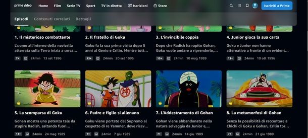 dragonball prime video