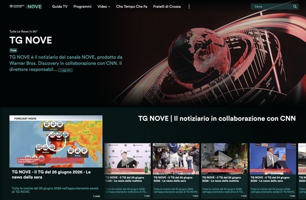 Vedere canale 9 su PC