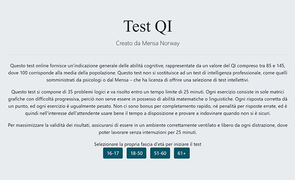 Test QI Mensa