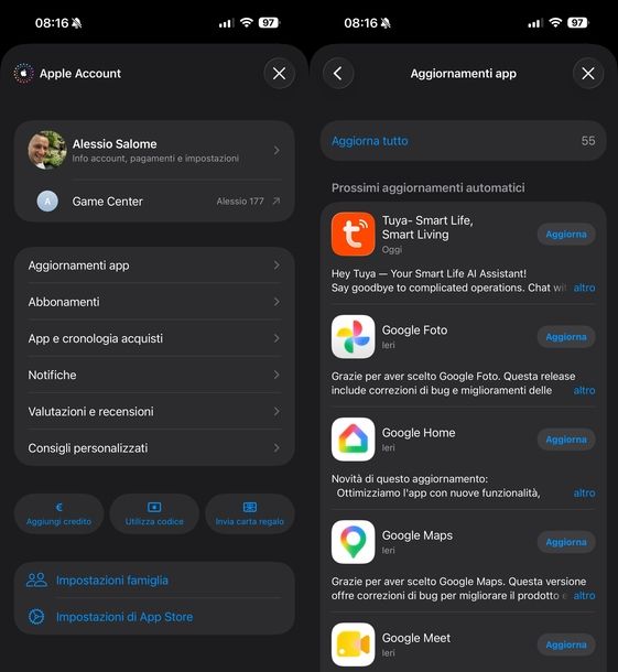 Aggiornare app Mediolanum iOS