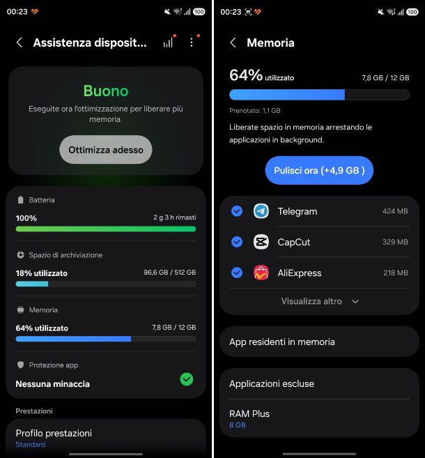 Come svuotare la RAM su Samsung