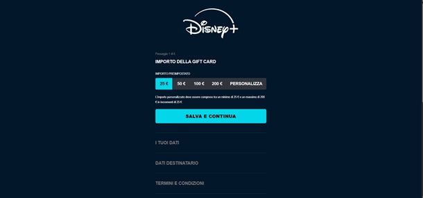 gift card disney+