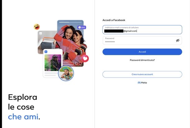 Accedere a Facebook da PC