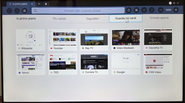 Vedere Internet su TV Samsung