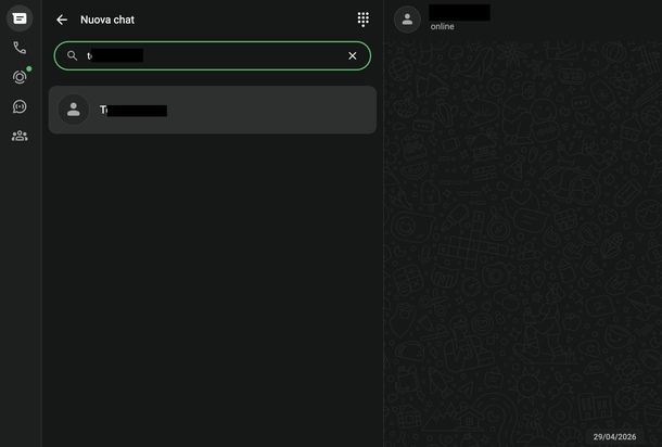 Effettuare videochiamata con WhatsApp Web