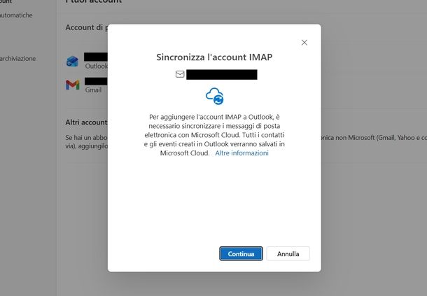Leggere mail Tin.it Microsoft Outlook