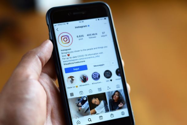schermata instagram