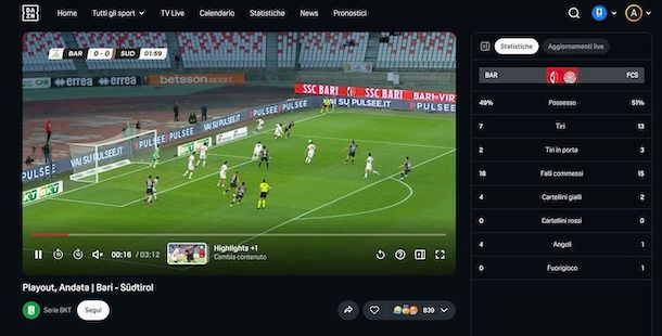 Serie B su DAZN