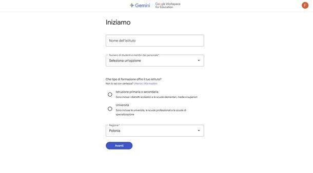 Crea account Gmail