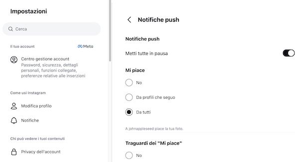 Versione Web di Instagram