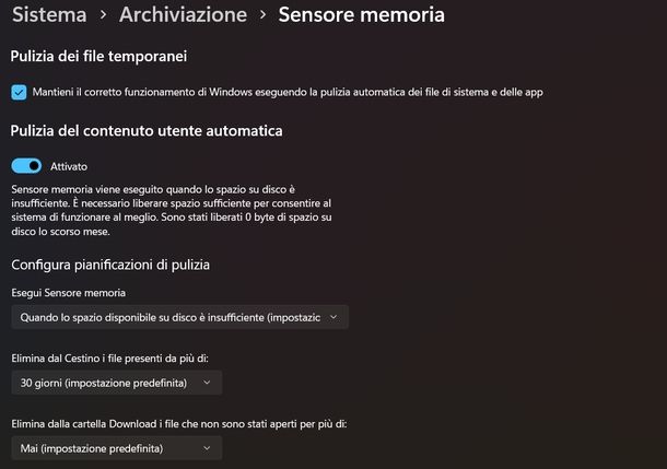 Pulire file temporanei Windows