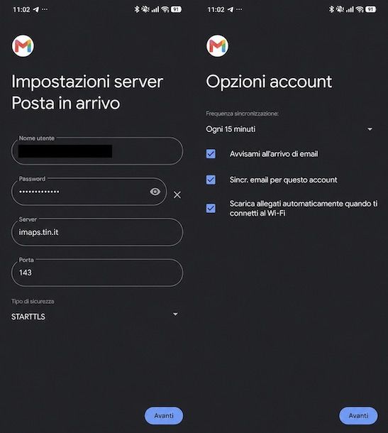 Leggere mail Tin.it Android