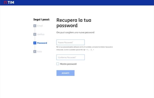 Recuperare password Alice Mail