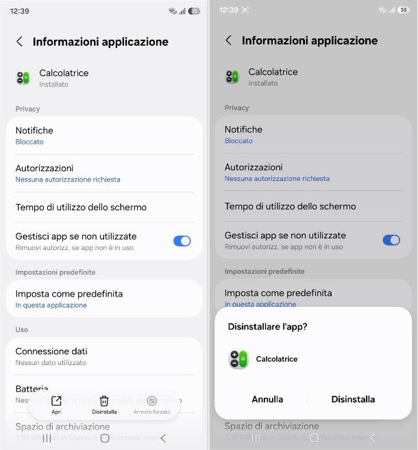 Come disinstallare app di sistema Samsung