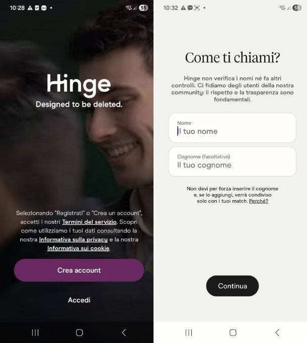 Come funziona Hinge