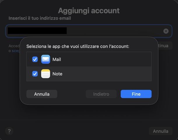 Leggere mail Tin.it Apple Mail macOS