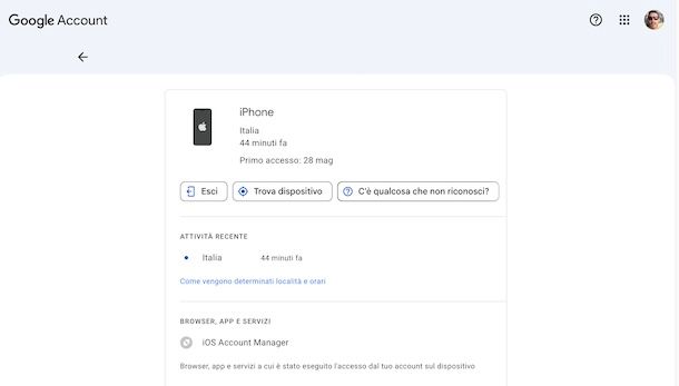 Trovare iPhone con Google
