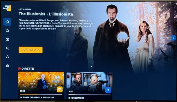Vedere LA7 in streaming su Smart TV app