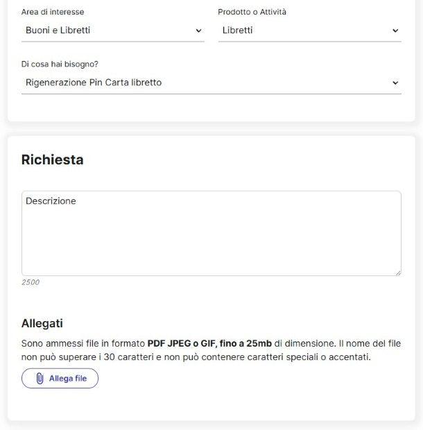 Poste Italiane assistenza email
