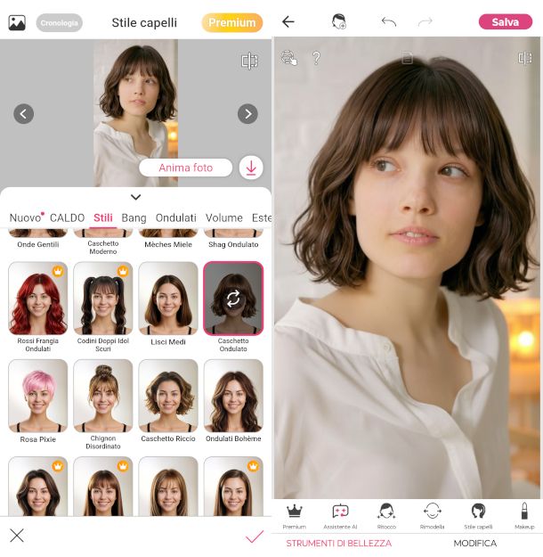 schermate app YouCam