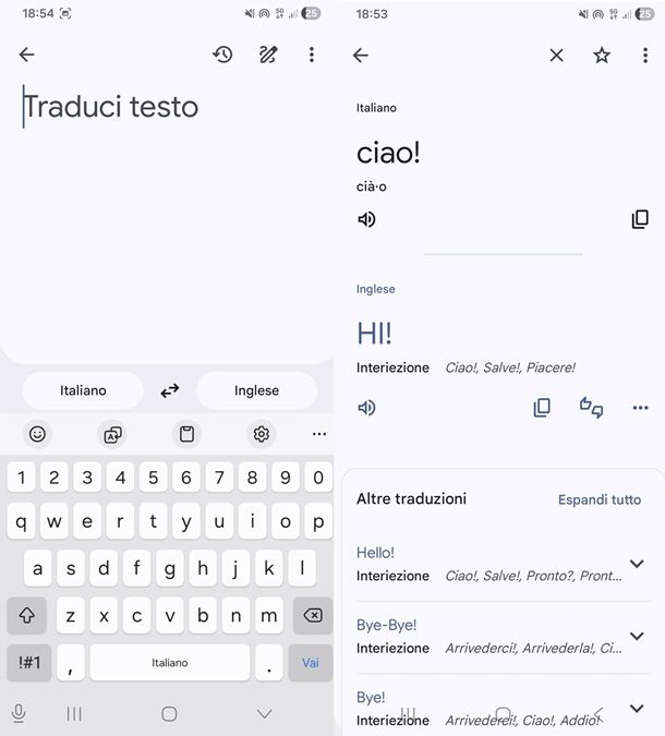 google traduttore app