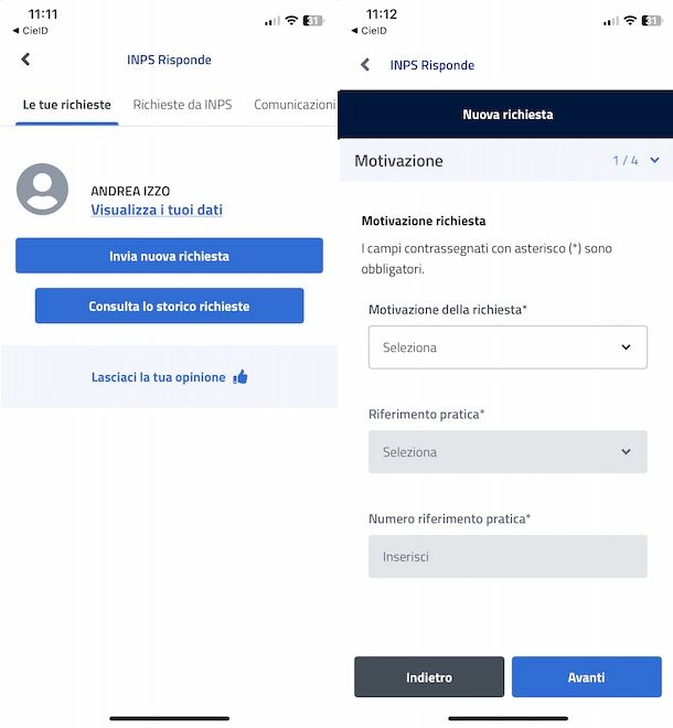Contattare INPS tramite email
