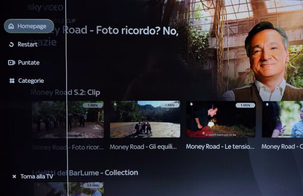 schermata Sky Video TV8