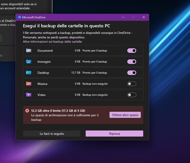 Come eseguire un backup del PC