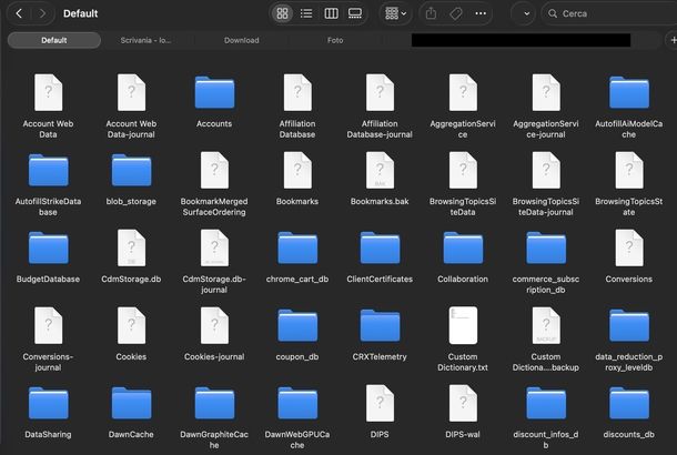 Ripristinare preferiti Chrome