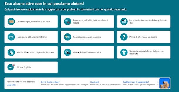 Assistenza Amazon